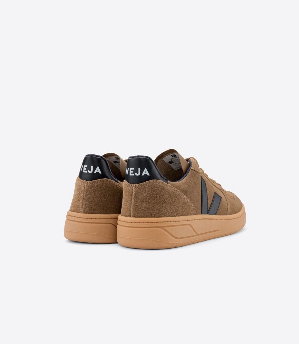 Veja Sneakers Mens - V-10 Suede - Brown/Black - 5238RTHDC